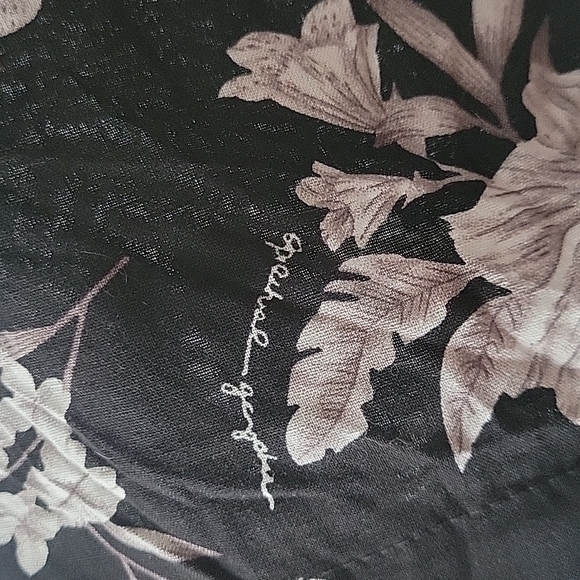 Spiritual gangster one size black floral kimono wrap top - Picture 5 of 9